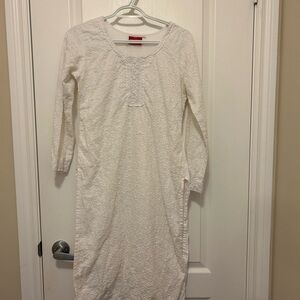 White Long Sleeve Dress